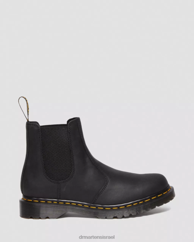 מגפי צ'לסי מעור מלא שעווה 2976 Dr. Martens דגנים מלאים בשעווה שחורה הַנעָלָה N8BB8186