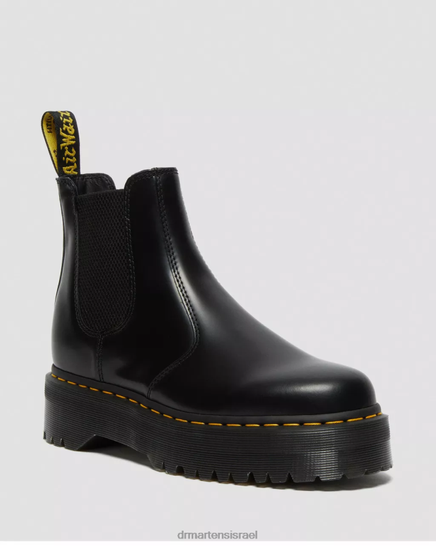 מגפי צ'לסי 2976 חלקים מצוחצחים Dr. Martens שחור מלוטש חלק הַנעָלָה N8BB824