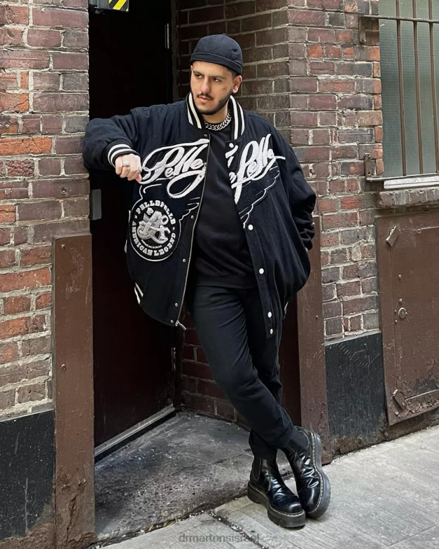 מגפי צ'לסי 2976 חלקים מצוחצחים Dr. Martens שחור מלוטש חלק הַנעָלָה N8BB824