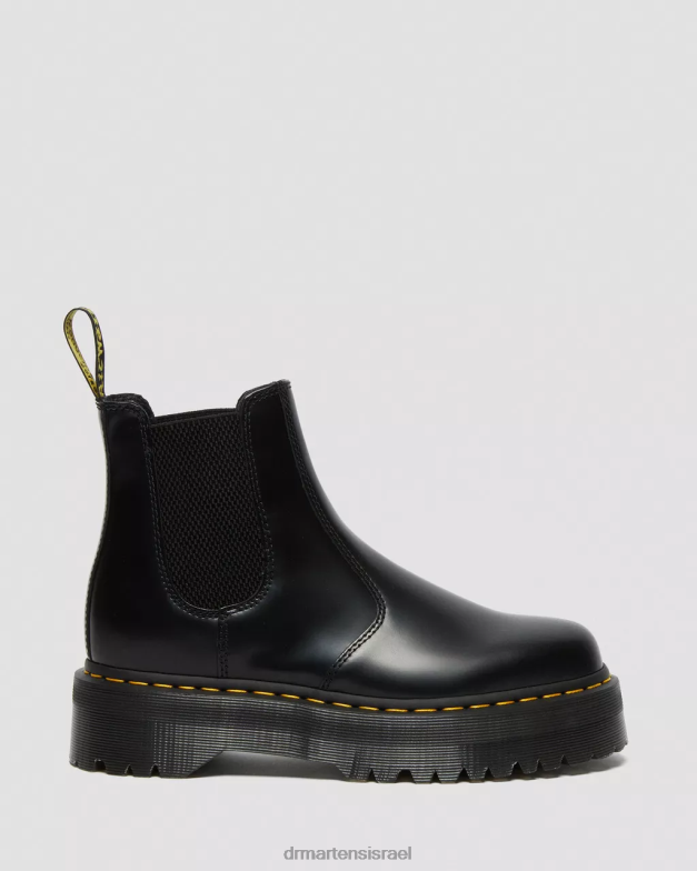 מגפי צ'לסי 2976 חלקים מצוחצחים Dr. Martens שחור מלוטש חלק הַנעָלָה N8BB824