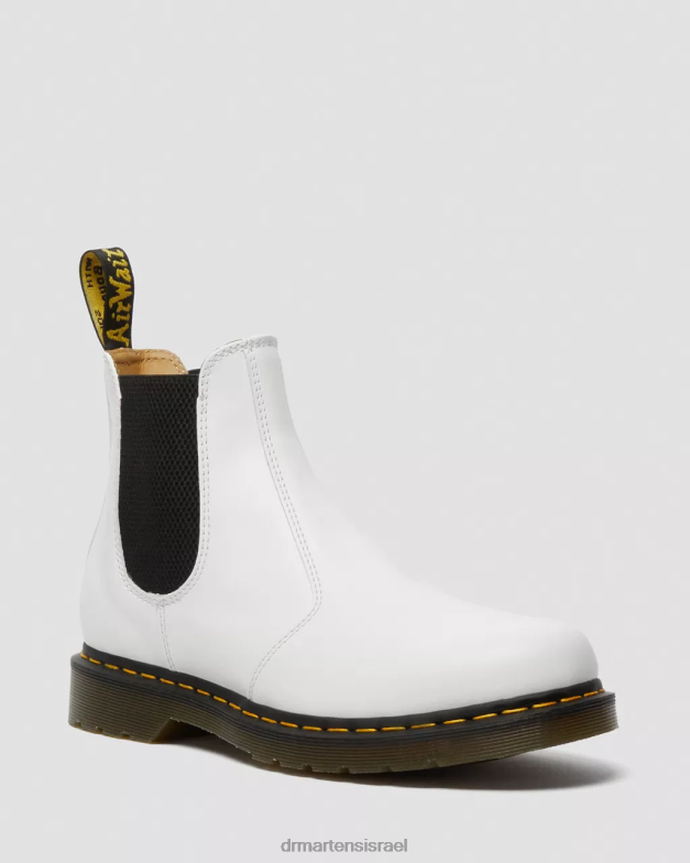 מגפי צ'לסי מעור חלק 2976 תפר צהוב Dr. Martens לבן חלק הַנעָלָה N8BB832