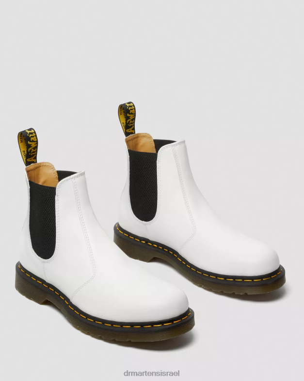 מגפי צ'לסי מעור חלק 2976 תפר צהוב Dr. Martens לבן חלק הַנעָלָה N8BB832