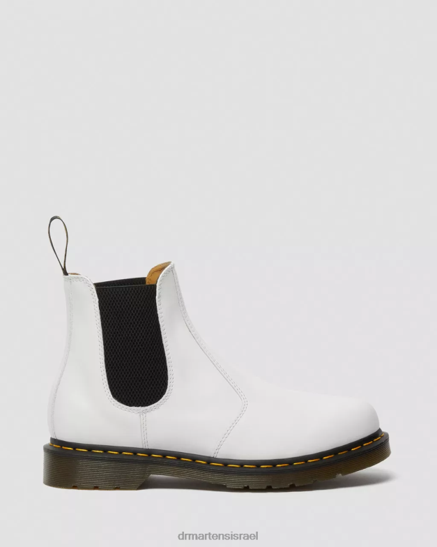 מגפי צ'לסי מעור חלק 2976 תפר צהוב Dr. Martens לבן חלק הַנעָלָה N8BB832