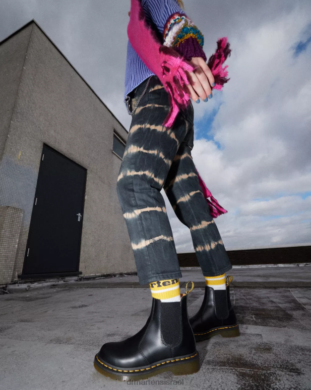 מגפי צ'לסי מעור חלק 2976 Dr. Martens שחור חלק הַנעָלָה N8BB834