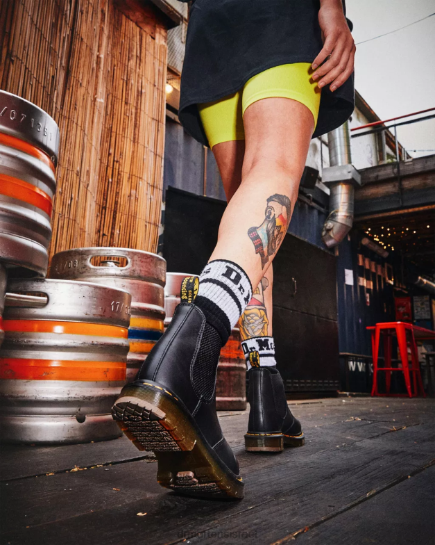 מגפי צ'לסי מעור עמידים בהחלקה 2976 Dr. Martens דגן מלא תעשייתי שחור הַנעָלָה N8BB8385