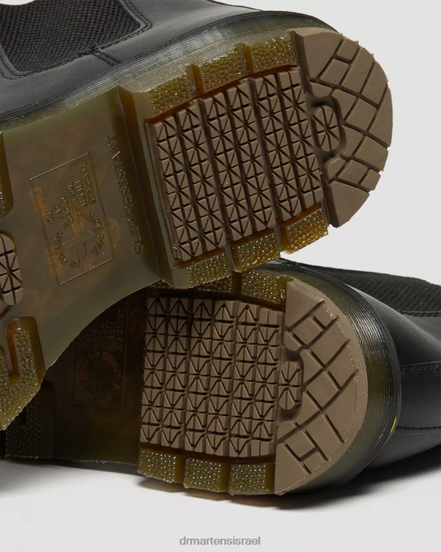 מגפי צ'לסי מעור עמידים בהחלקה 2976 Dr. Martens דגן מלא תעשייתי שחור הַנעָלָה N8BB8385