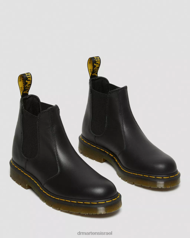 מגפי צ'לסי מעור עמידים בהחלקה 2976 Dr. Martens דגן מלא תעשייתי שחור הַנעָלָה N8BB8385