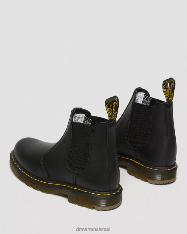 מגפי צ'לסי מעור עמידים בהחלקה 2976 Dr. Martens דגן מלא תעשייתי שחור הַנעָלָה N8BB8385