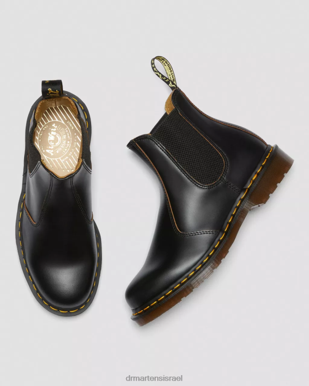 וינטג' 2976 תוצרת אנגליה מגפי צ'לסי Dr. Martens קווילון שחור הַנעָלָה N8BB852