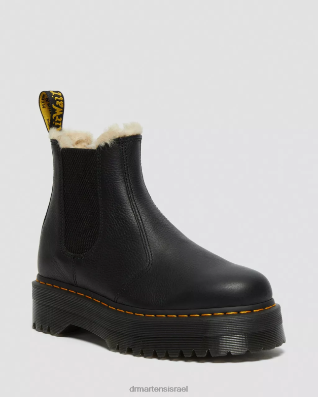 מגפי צ'לסי פלטפורמה 2976 מלאי פרווה Dr. Martens פיזה שחורה הַנעָלָה N8BB862