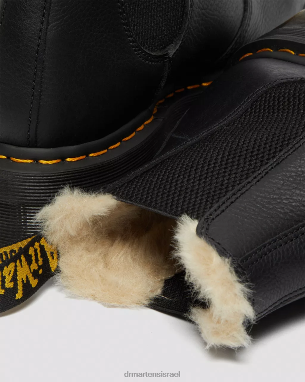 מגפי צ'לסי פלטפורמה 2976 מלאי פרווה Dr. Martens פיזה שחורה הַנעָלָה N8BB862