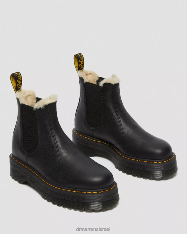 מגפי צ'לסי פלטפורמה 2976 מלאי פרווה Dr. Martens פיזה שחורה הַנעָלָה N8BB862