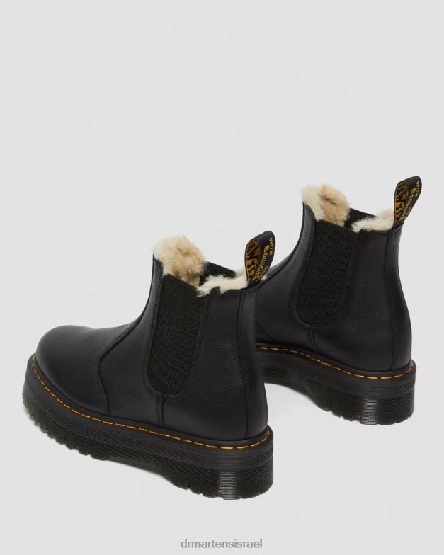 מגפי צ'לסי פלטפורמה 2976 מלאי פרווה Dr. Martens פיזה שחורה הַנעָלָה N8BB862