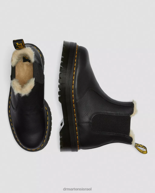 מגפי צ'לסי פלטפורמה 2976 מלאי פרווה Dr. Martens פיזה שחורה הַנעָלָה N8BB862