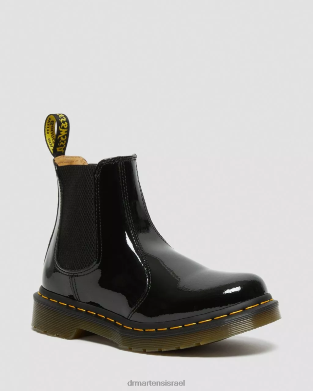 מגפי צ'לסי מעור פט 2976 Dr. Martens lucido שחור & פטנט מנורה הַנעָלָה N8BB849