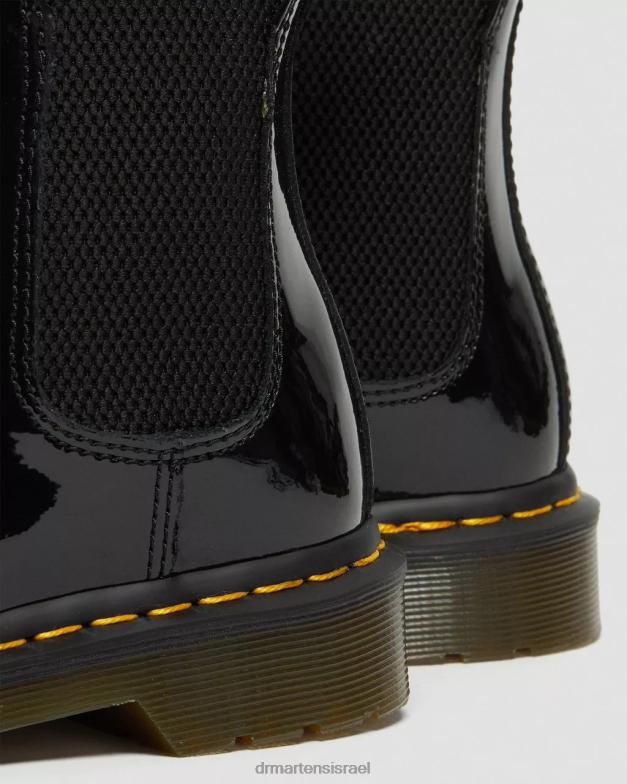 מגפי צ'לסי מעור פט 2976 Dr. Martens lucido שחור & פטנט מנורה הַנעָלָה N8BB849