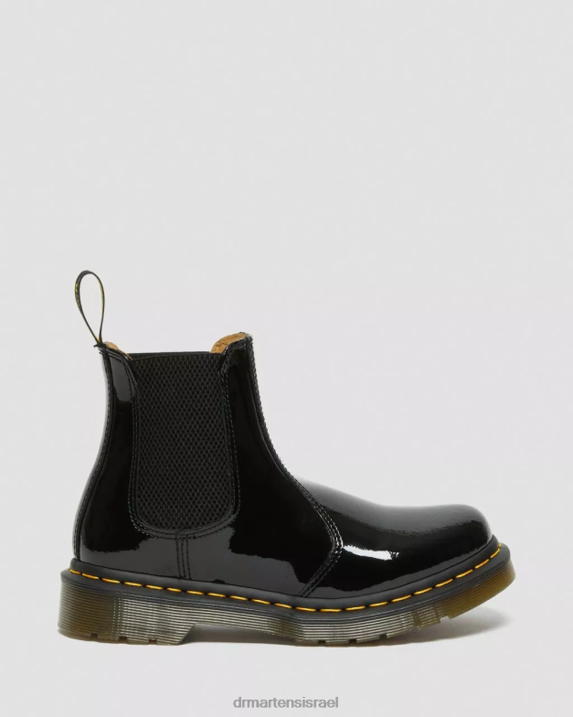 מגפי צ'לסי מעור פט 2976 Dr. Martens lucido שחור & פטנט מנורה הַנעָלָה N8BB849