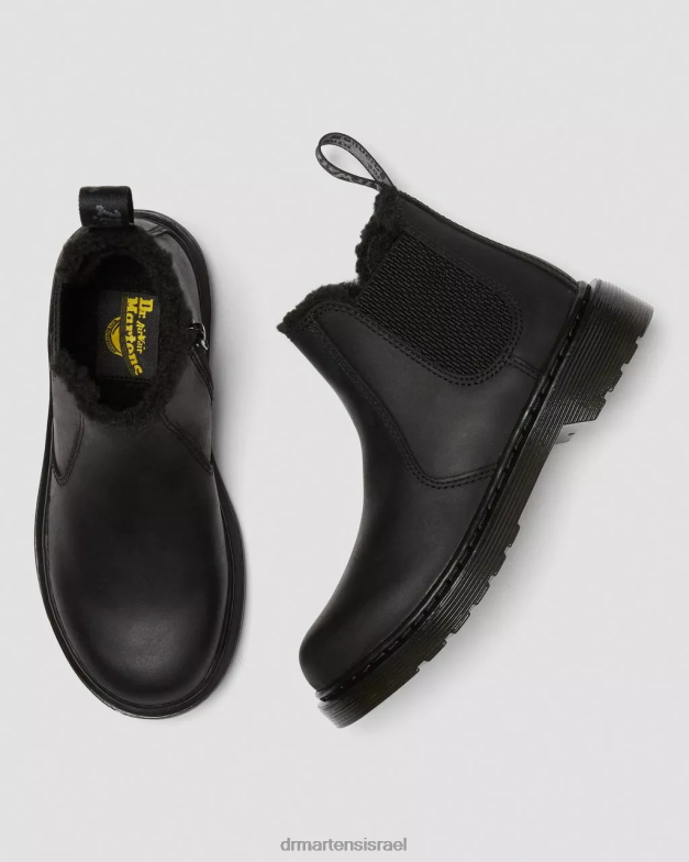 מגפי צ'לסי בשילוב פרווה מלאכותית משנת 2976 Dr. Martens הרפובליקה השחורה wp הַנעָלָה N8BB8439