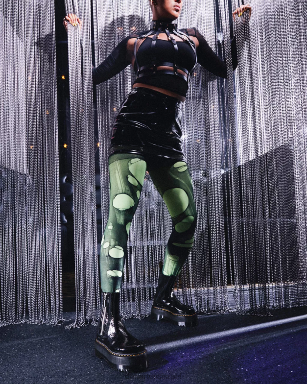 2976 max distressed פטנט מגפי פלטפורמה של צ'לסי Dr. Martens פטנט במצוקה שחור הַנעָלָה N8BB8170