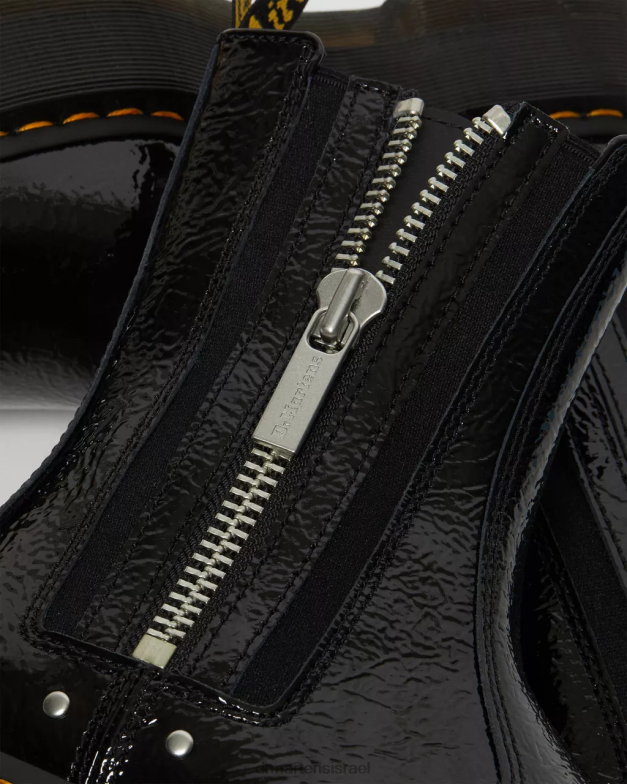 2976 max distressed פטנט מגפי פלטפורמה של צ'לסי Dr. Martens פטנט במצוקה שחור הַנעָלָה N8BB8170