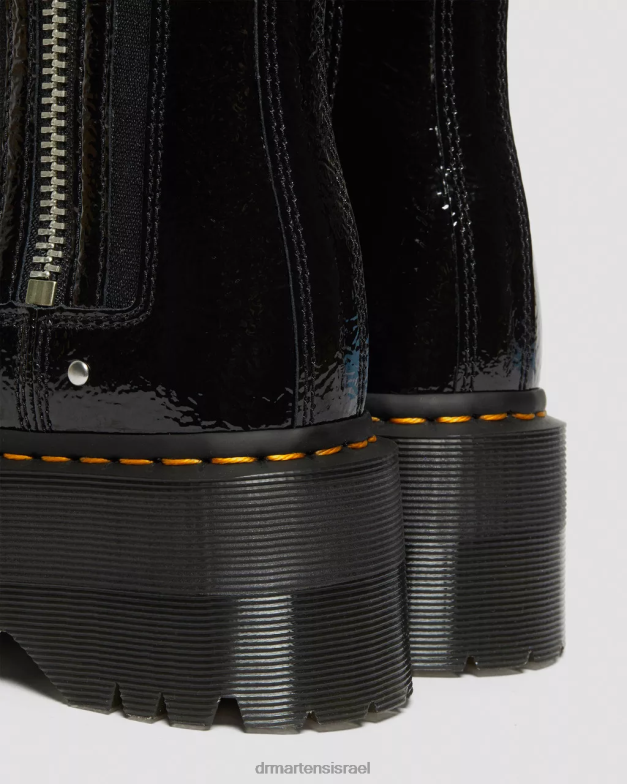 2976 max distressed פטנט מגפי פלטפורמה של צ'לסי Dr. Martens פטנט במצוקה שחור הַנעָלָה N8BB8170