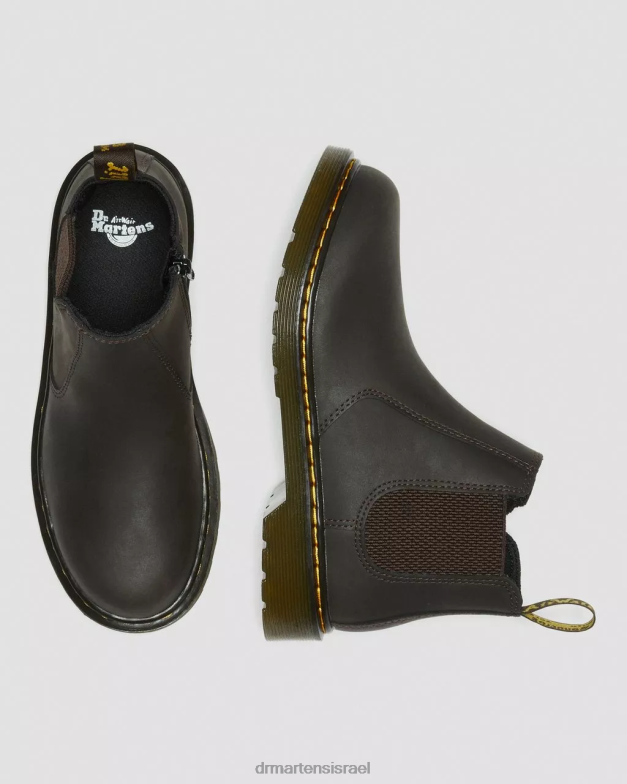 מגפי צ'לסי עור 2976 wildhorse Dr. Martens סוס בר בגוון חום כהה הַנעָלָה N8BB8461