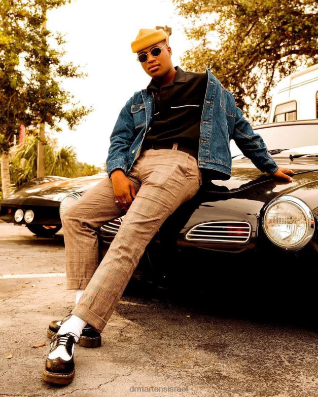 נעלי ברוג 3989 bex עור חלק Dr. Martens שחור חלק הַנעָלָה N8BB8222