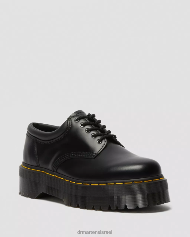 נעלי קז'ואל מעור 8053 פלטפורמה Dr. Martens שחור מלוטש חלק הַנעָלָה N8BB8216