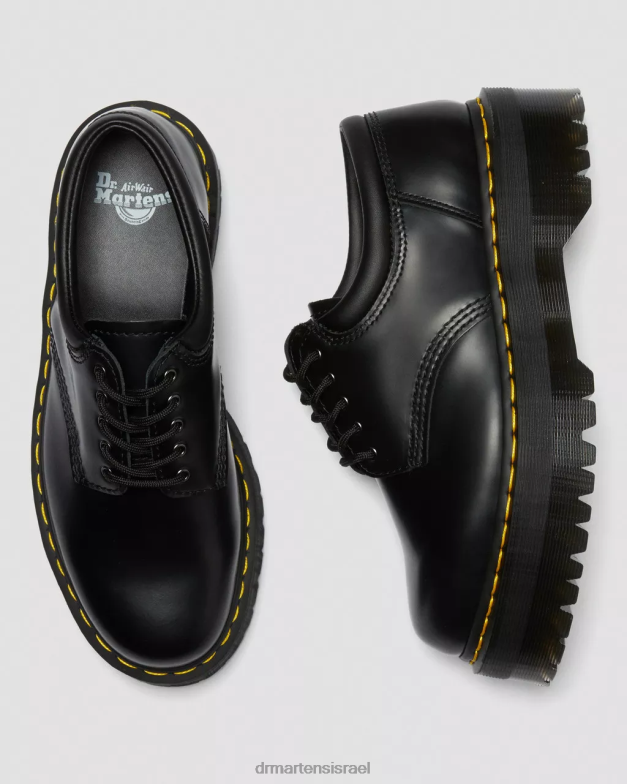 נעלי קז'ואל מעור 8053 פלטפורמה Dr. Martens שחור מלוטש חלק הַנעָלָה N8BB8216