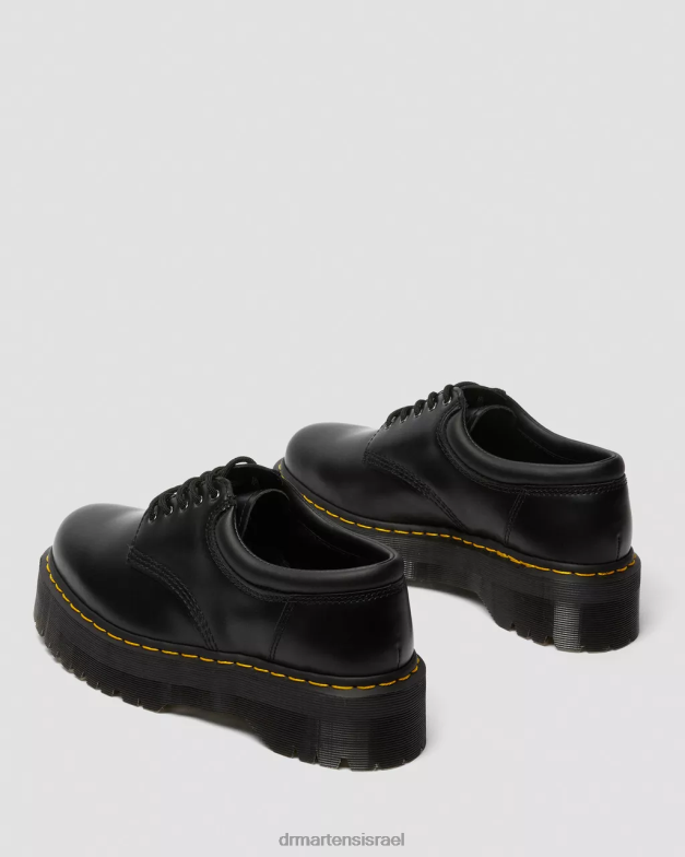 נעלי קז'ואל מעור 8053 פלטפורמה Dr. Martens שחור מלוטש חלק הַנעָלָה N8BB8216