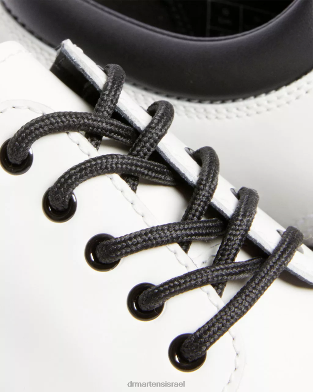 נעלי קז'ואל מעור 8053 פלטפורמה Dr. Martens לבן מלוטש חלק הַנעָלָה N8BB8231