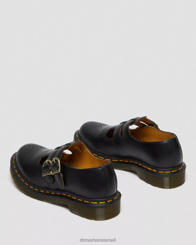 נעלי מרי ג'יין עור חלק 8065 Dr. Martens שחור חלק הַנעָלָה N8BB8337