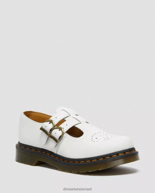 נעלי מרי ג'יין עור חלק 8065 Dr. Martens לבן חלק הַנעָלָה N8BB8339