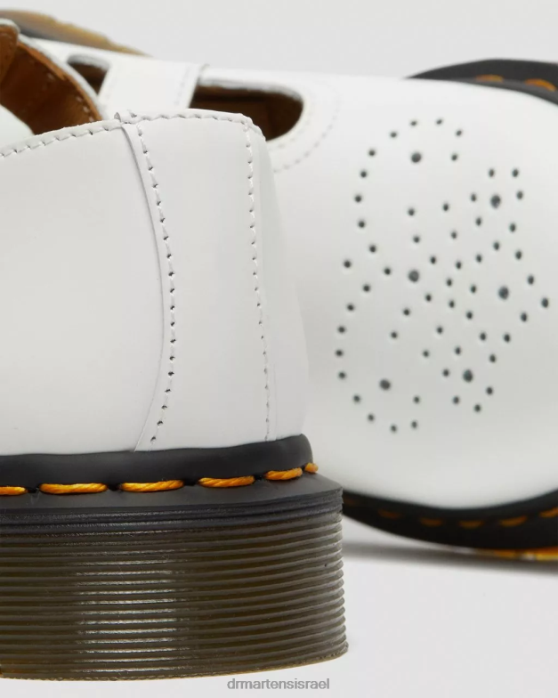 נעלי מרי ג'יין עור חלק 8065 Dr. Martens לבן חלק הַנעָלָה N8BB8339
