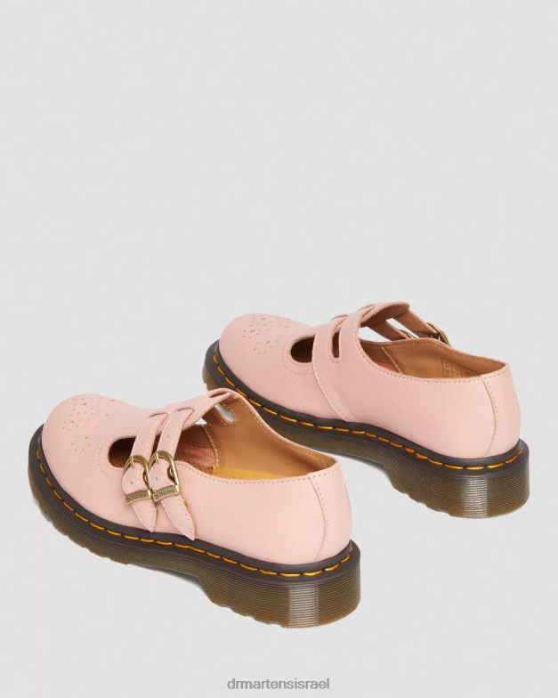 נעלי מרי ג'יין עור 8065 וירג'יניה Dr. Martens אפרסק בז' וירג'יניה הַנעָלָה N8BB8341