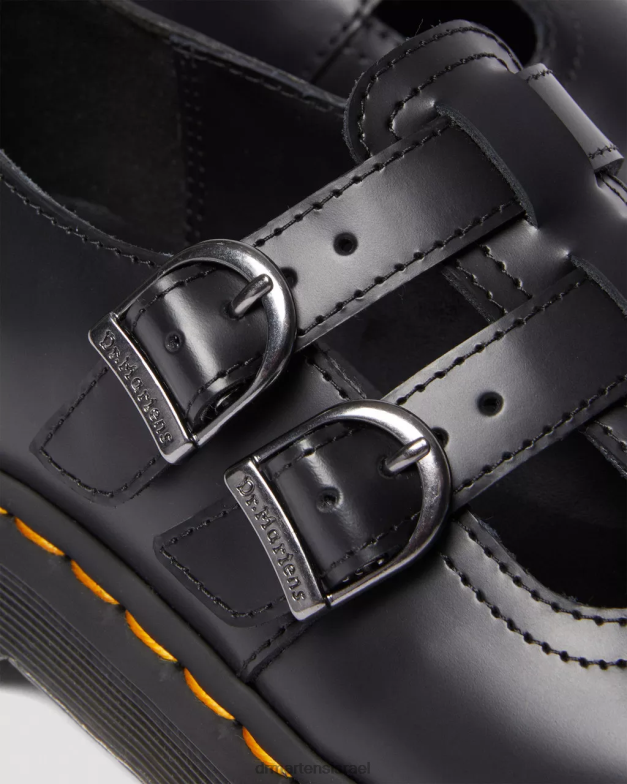 8065 ii bex נעלי פלטפורמה מעור חלק של מרי ג'יין Dr. Martens שחור חלק הַנעָלָה N8BB8225