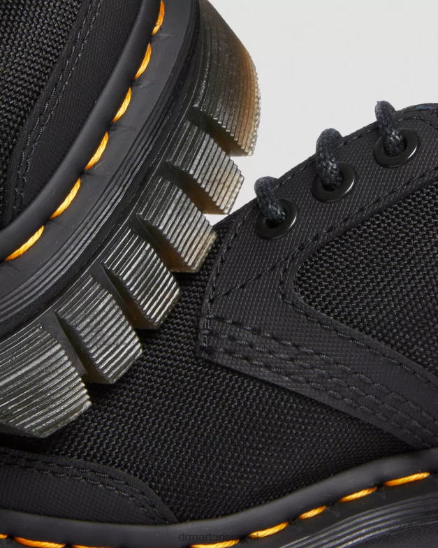 נעלי פלטפורמה מעור ופולי אודריק Dr. Martens Ajax שחור וקשוח במיוחד הַנעָלָה N8BB8239