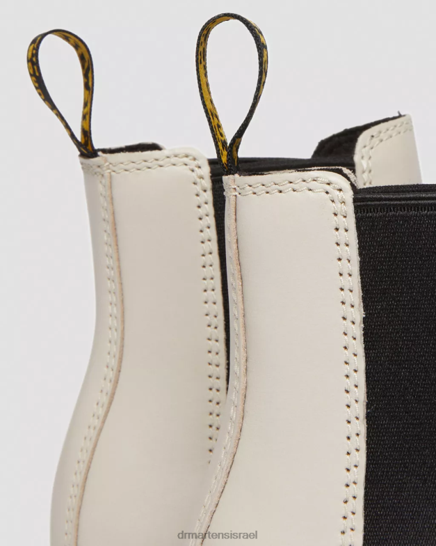 מגפי צ'לסי פלטפורמת עור נפה אודריק Dr. Martens נאפה לוקס אפור מרוצף אבן הַנעָלָה N8BB8105