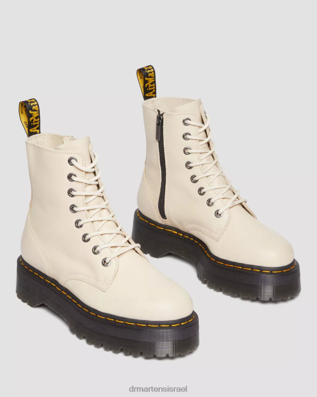 מגפי ג'דון פיזה משטחי עור Dr. Martens קלף בז' פיזה הַנעָלָה N8BB8112