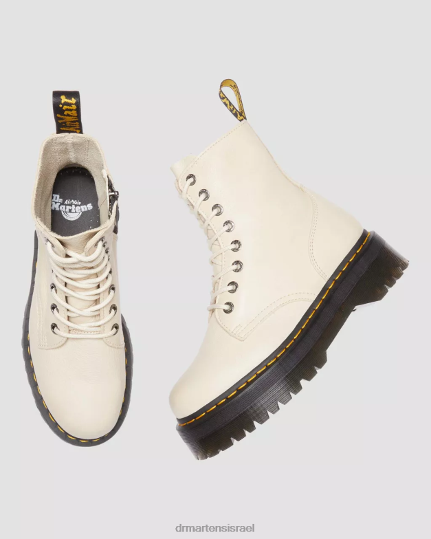 מגפי ג'דון פיזה משטחי עור Dr. Martens קלף בז' פיזה הַנעָלָה N8BB8112
