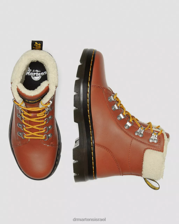 מסרקים מגפיים מזדמנים מצופים פרווה מלאכותית Dr. Martens שמן שיזוף מלא הַנעָלָה N8BB8113