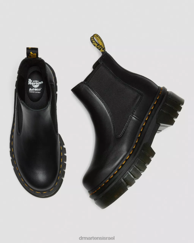 מגפי צ'לסי פלטפורמת עור נפה אודריק Dr. Martens נאפה לוקס שחורה הַנעָלָה N8BB811