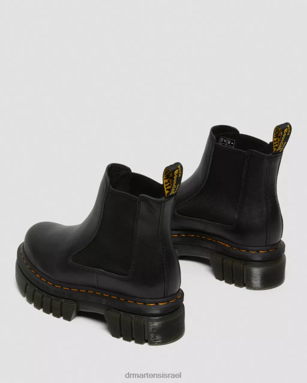מגפי צ'לסי פלטפורמת עור נפה אודריק Dr. Martens נאפה לוקס שחורה הַנעָלָה N8BB811