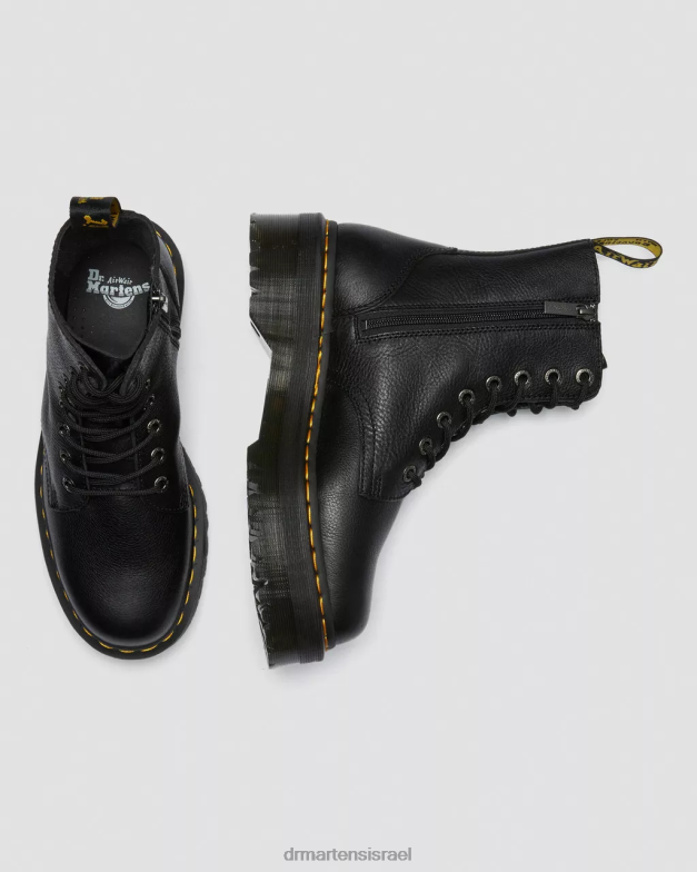 מגפי ג'דון פיזה משטחי עור Dr. Martens פיזה שחורה הַנעָלָה N8BB813
