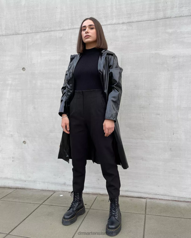 מגפי ג'דון פיזה משטחי עור Dr. Martens פיזה שחורה הַנעָלָה N8BB813