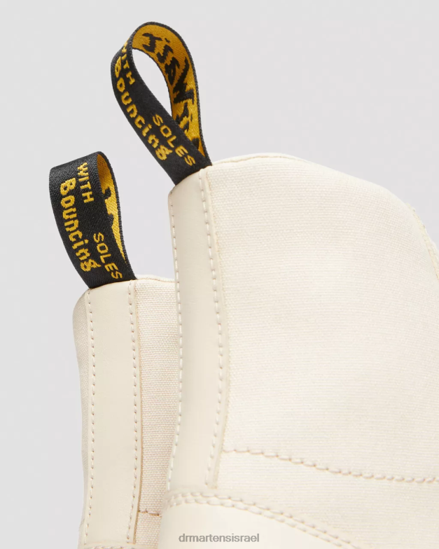 מגפי קנבס קז'ואל מסרקים Dr. Martens קנבס בז' קלף ועור מצופה כרסום הַנעָלָה N8BB8172