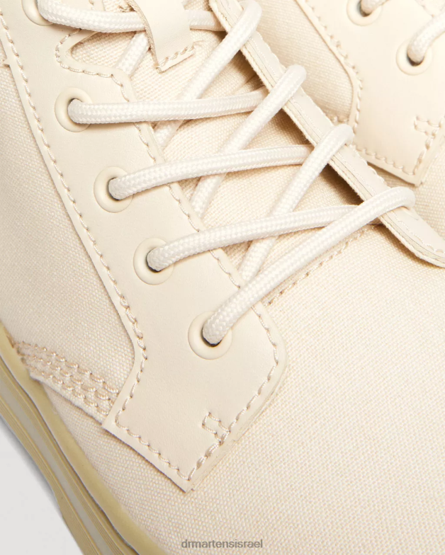 מגפי קנבס קז'ואל מסרקים Dr. Martens קנבס בז' קלף ועור מצופה כרסום הַנעָלָה N8BB8172