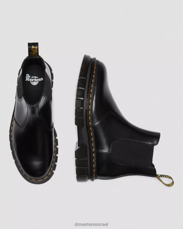 מגפי צ'לסי מעור חלק ריקארד מלוטש Dr. Martens שחור מלוטש חלק הַנעָלָה N8BB8175
