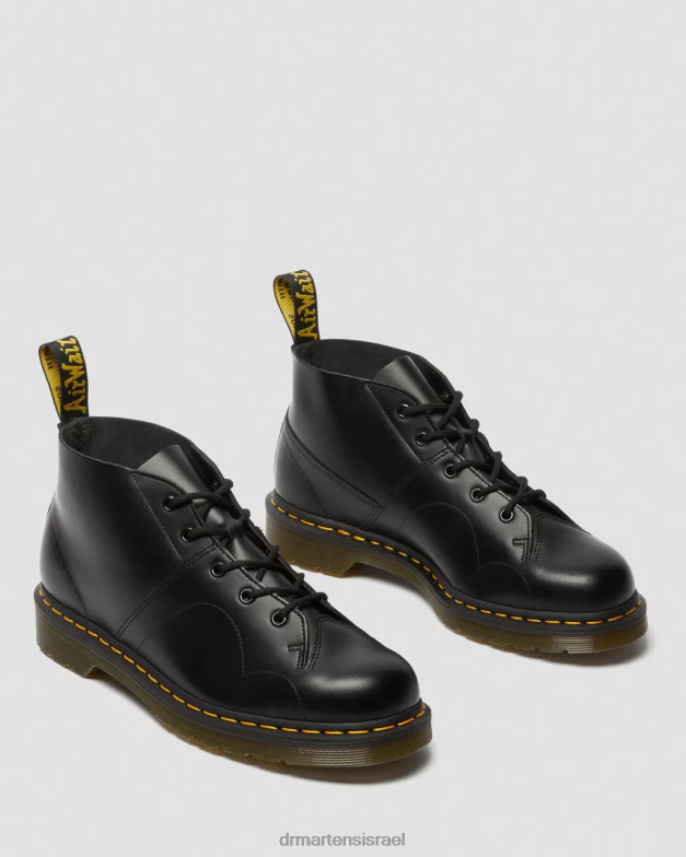 מגפי קופים מעור חלק של הכנסייה Dr. Martens שחור חלק הַנעָלָה N8BB8177