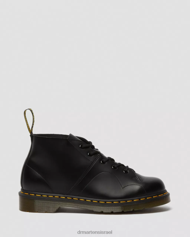 מגפי קופים מעור חלק של הכנסייה Dr. Martens שחור חלק הַנעָלָה N8BB8177